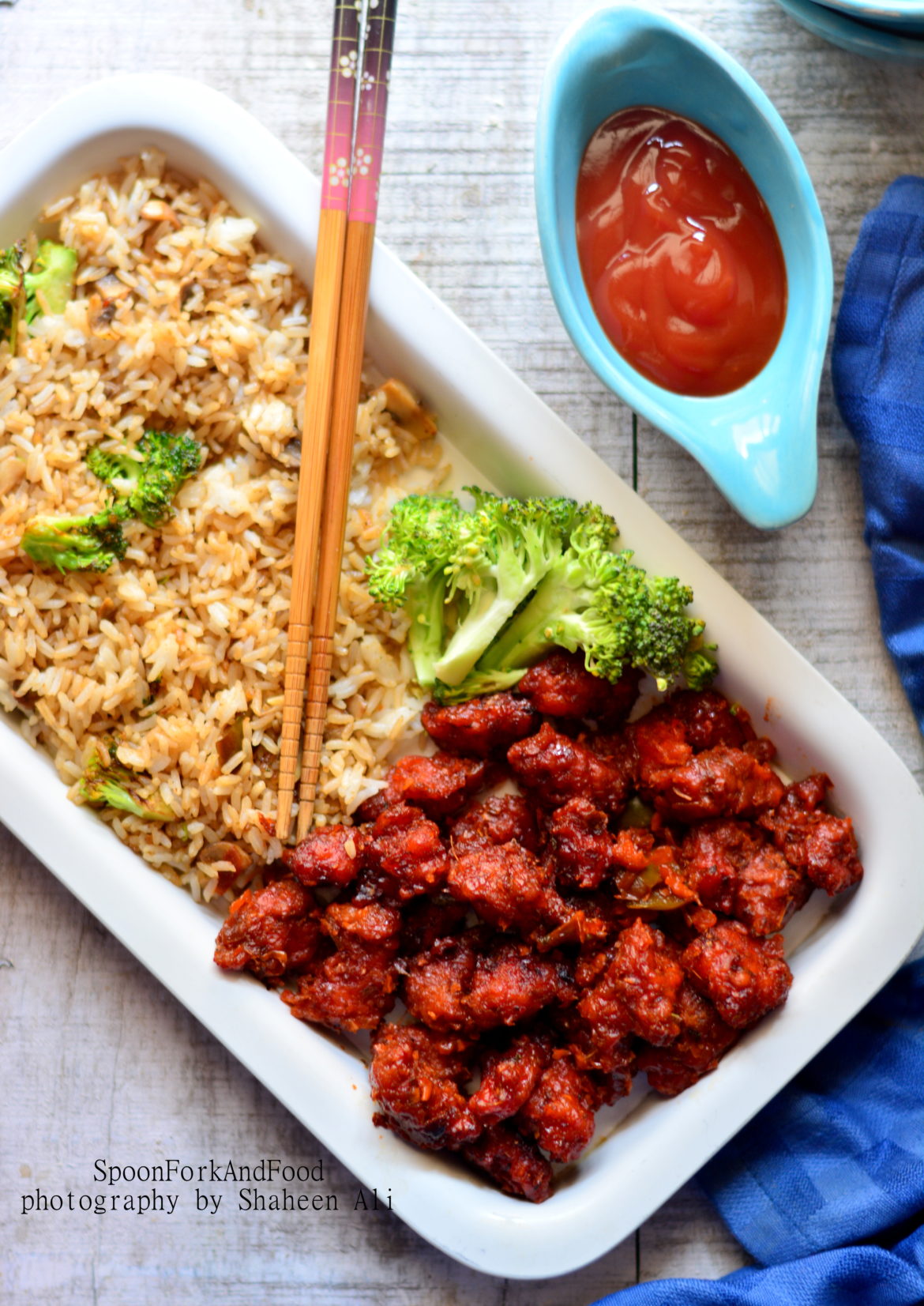  Kung Pao Chicken With Vegetable Fried Rice 