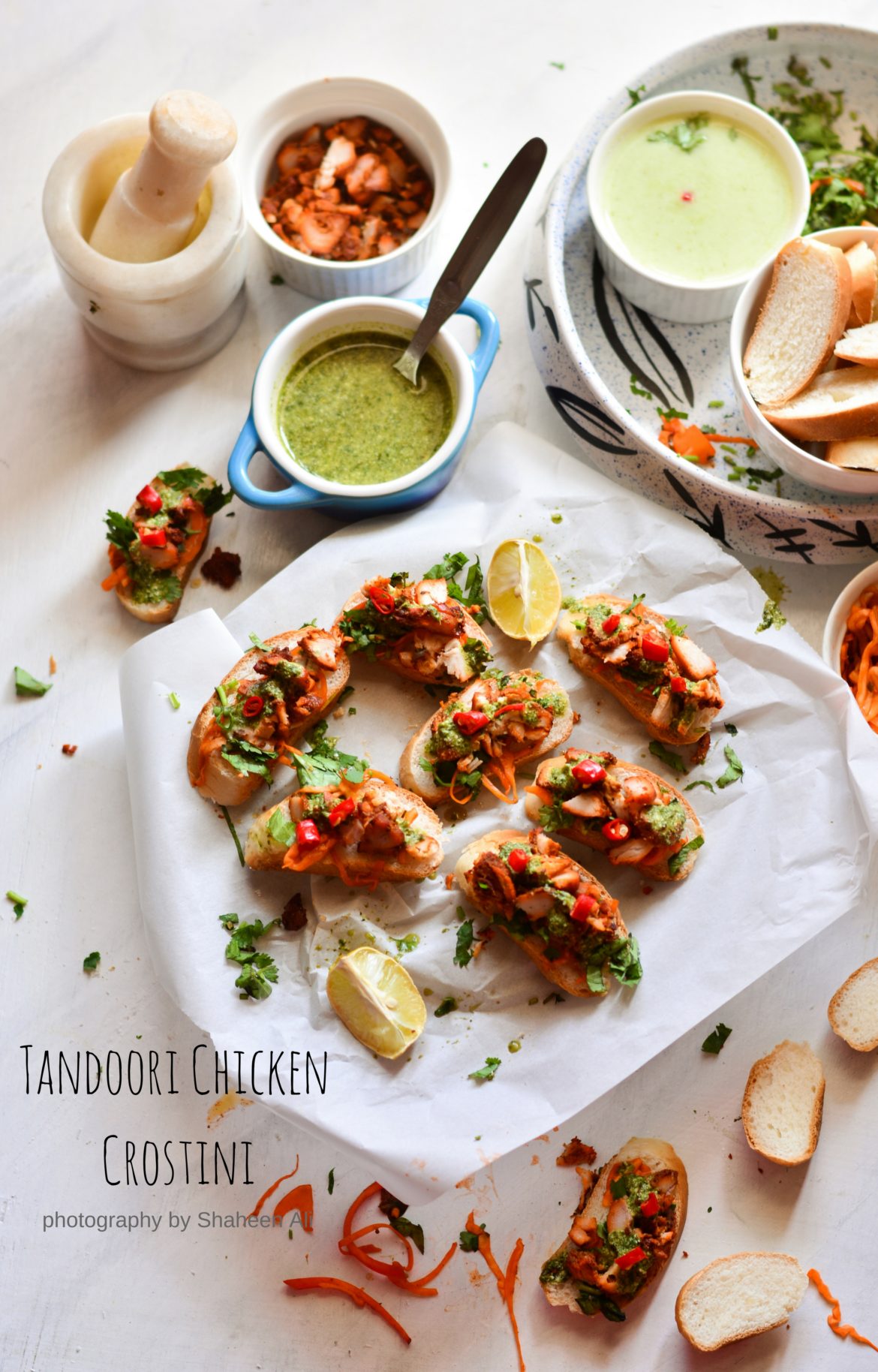 Tandoori Chicken Crostini