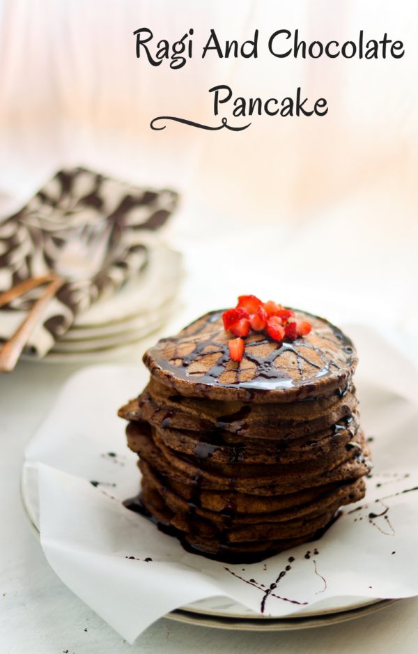 Ragi & Chocolate Pan Cake