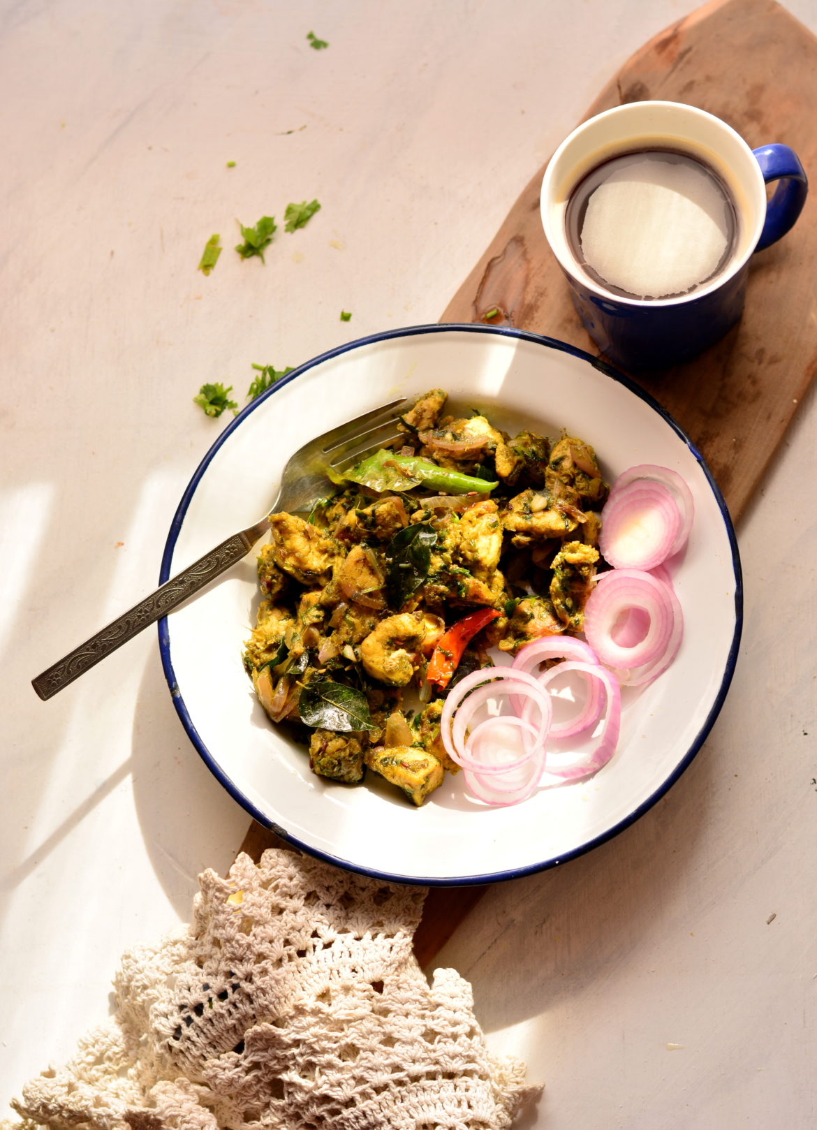 Andhra Style Green Chilli chicken 