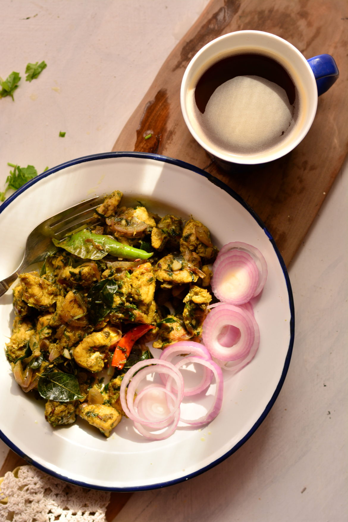 Andhra Style Green Chilli chicken 