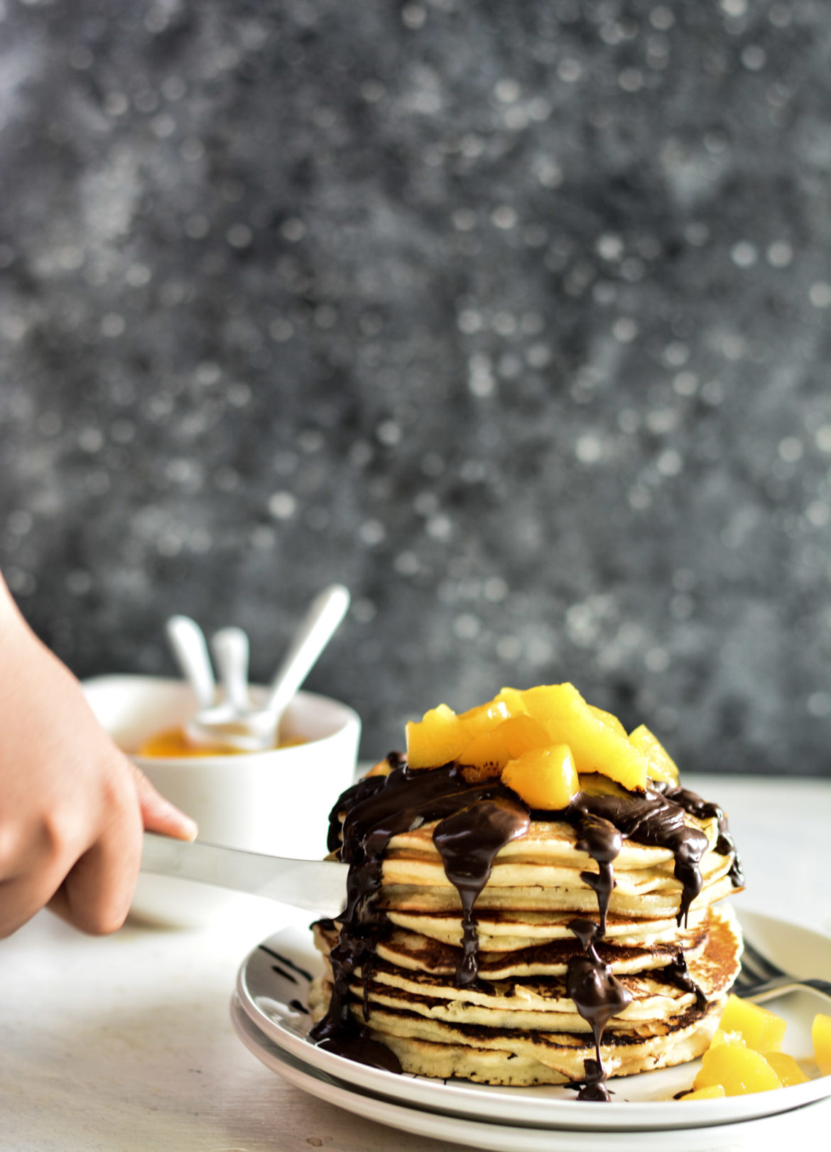 peach pancake