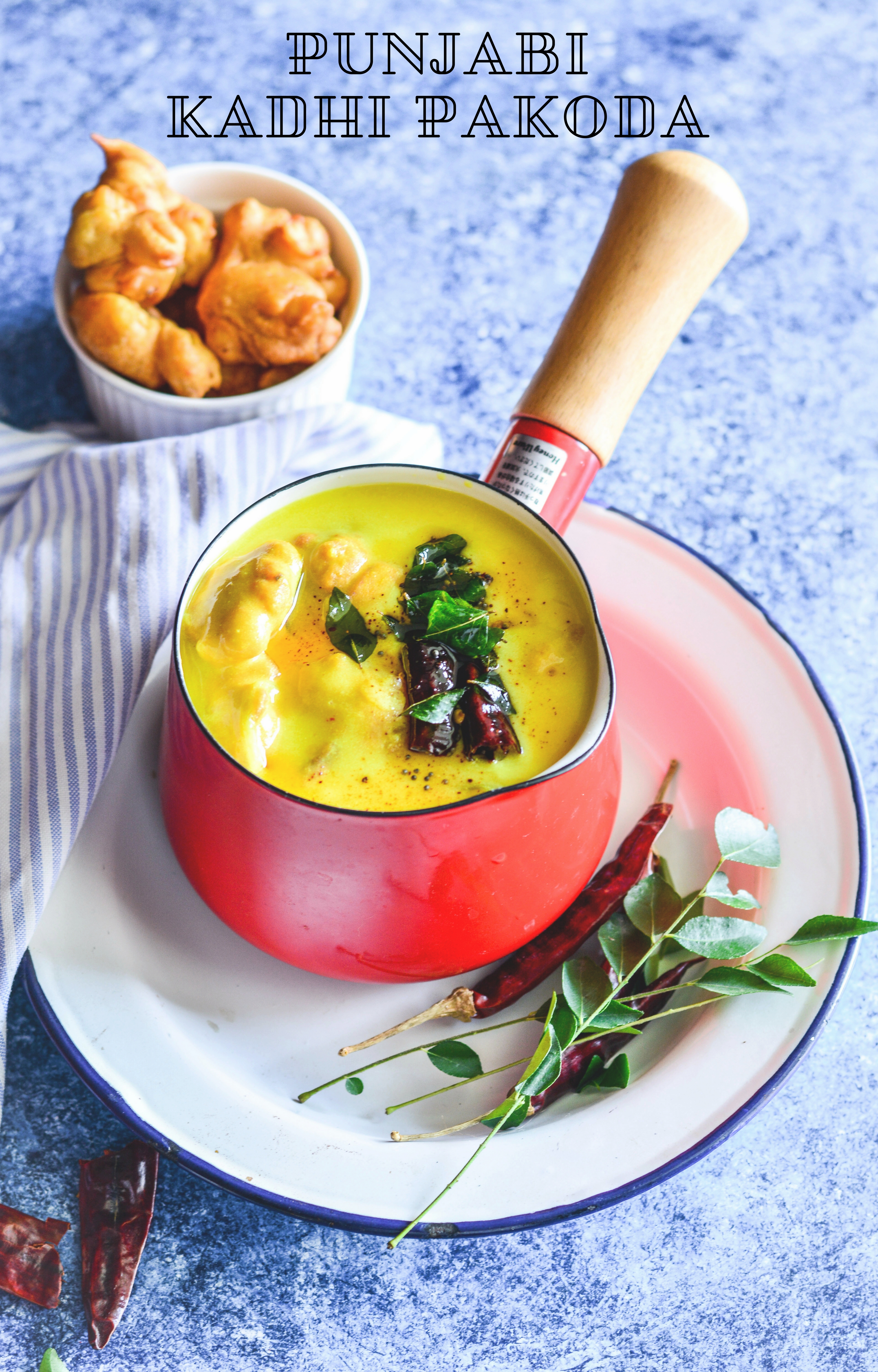 PUNJABI PAKORA KADHI ( Spiced Buttermilk Soup with Onion Chickpea Fritters)