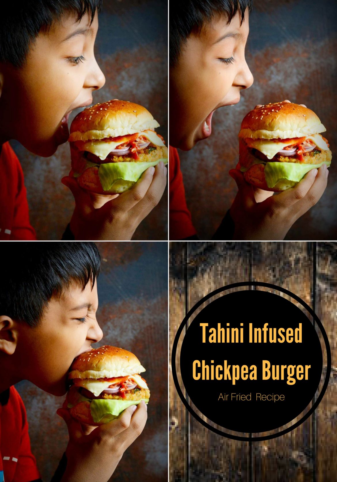 Tahini Infused Chickpea Burger (Air-fried Patty)