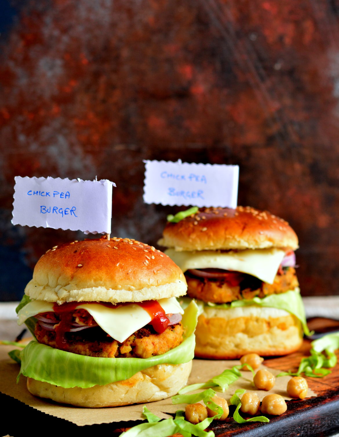 Tahini Infused Chickpea Burger (Air-fried Patty)