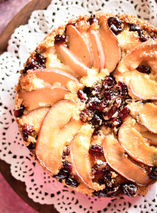 Apple & Cranberry Upside Down Cake