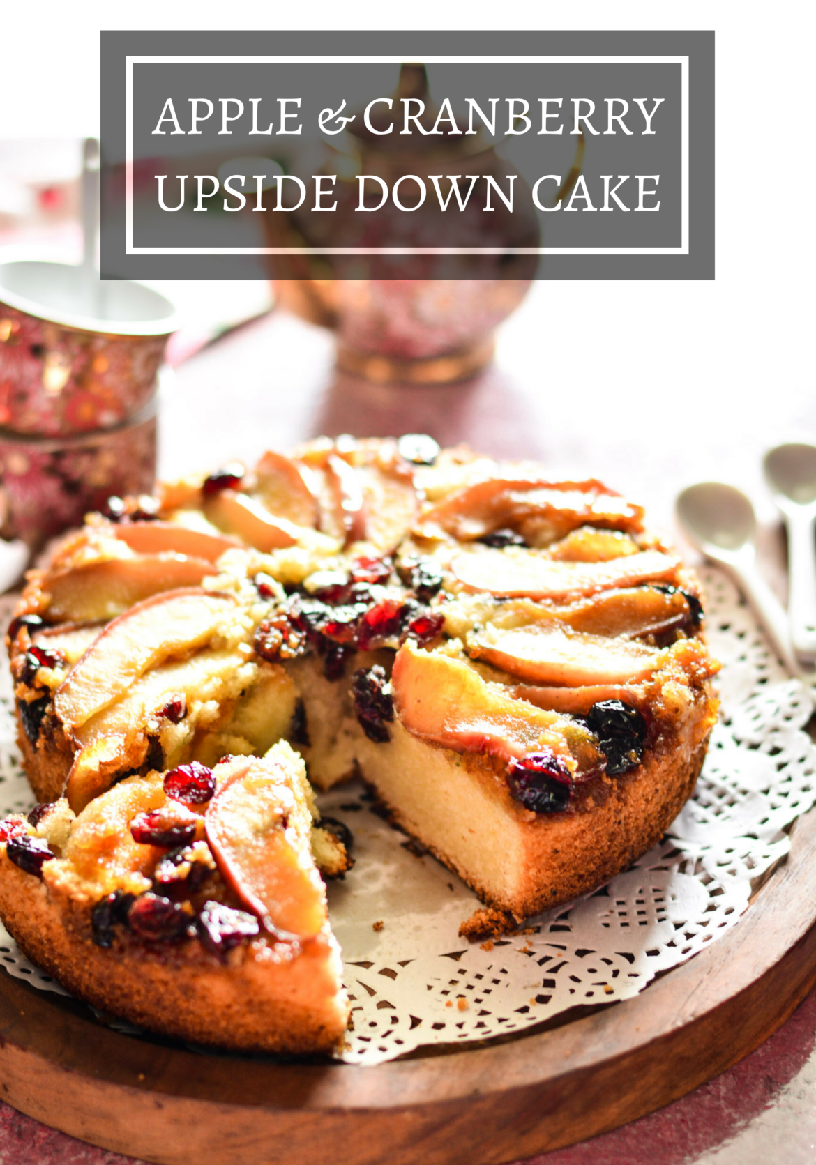 Apple & Cranberry Upside Down Cake