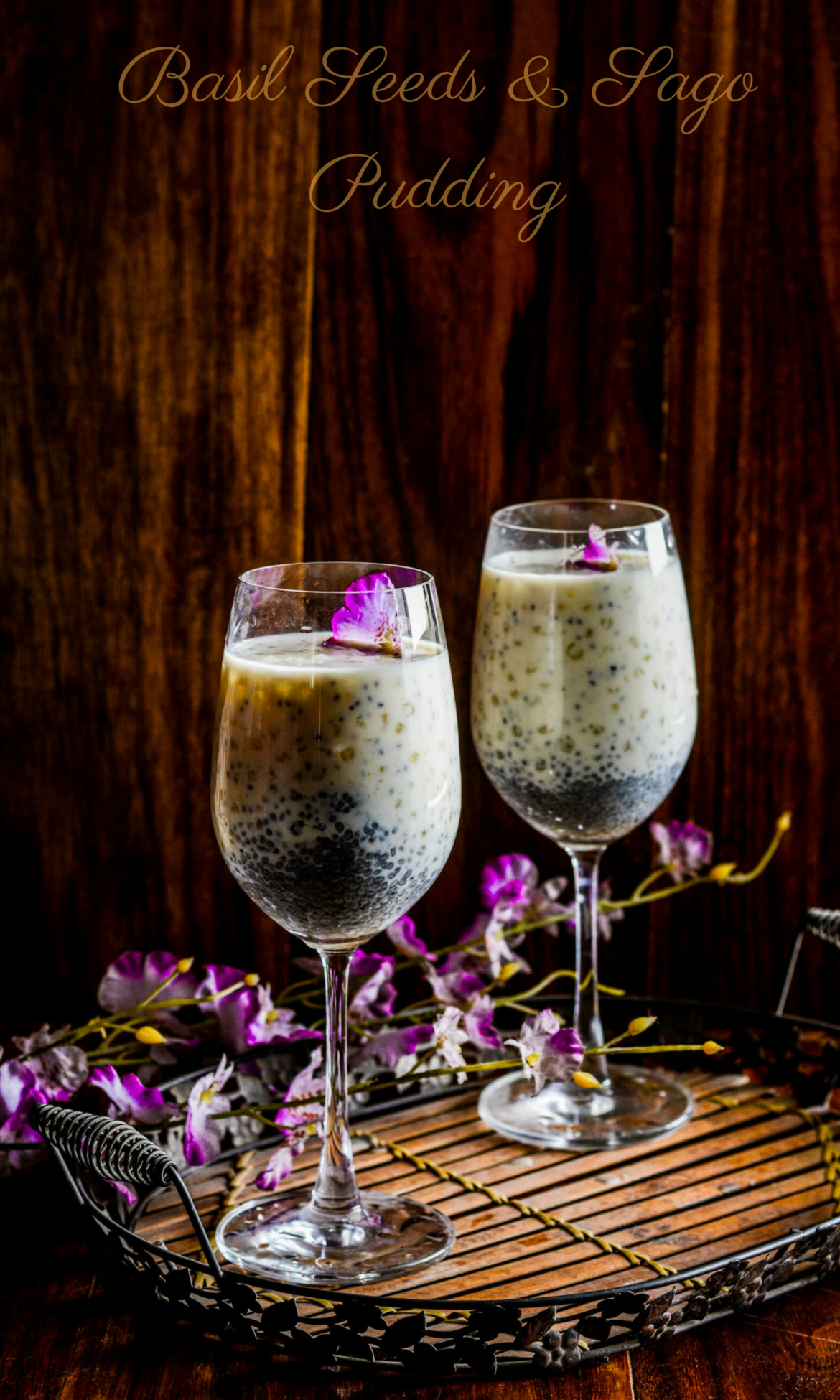 basil seeds and sago pudding