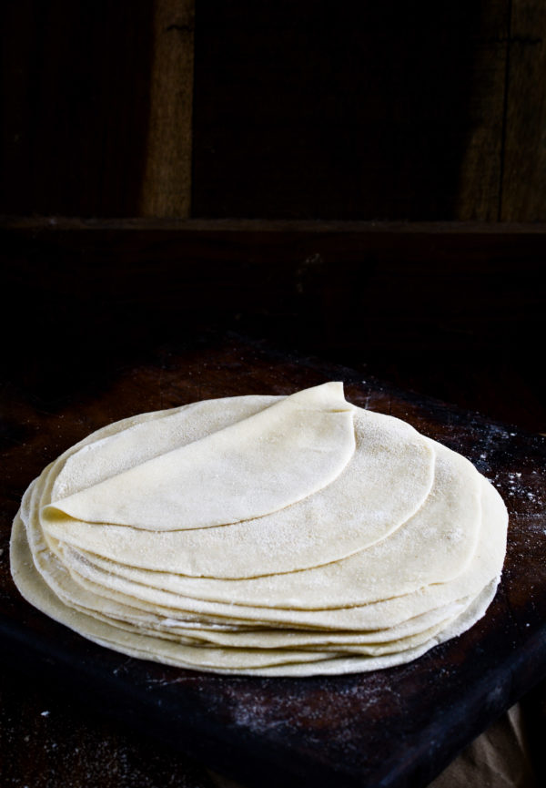 Home made spring roll sheets