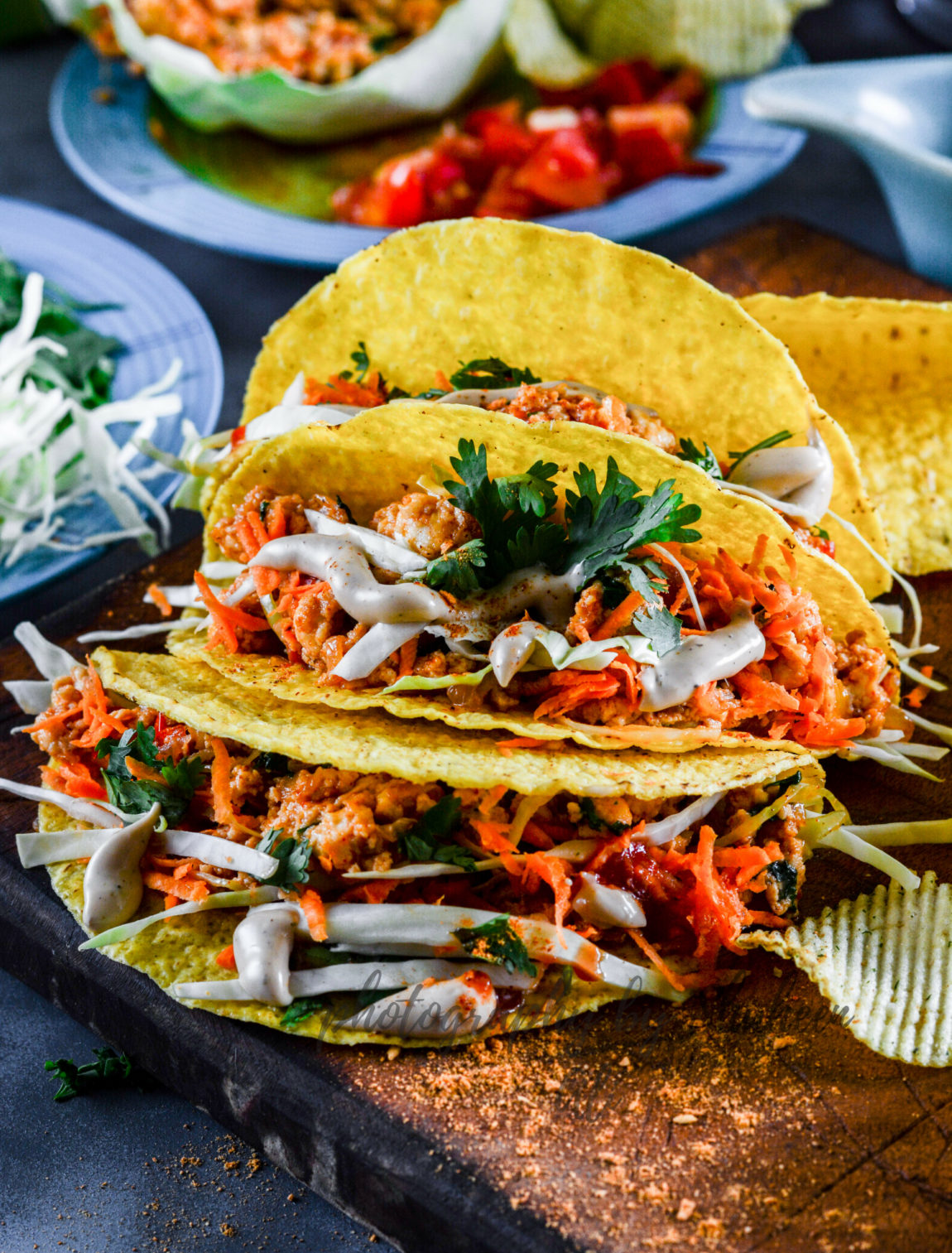 Paneer Corn and Bean Taco